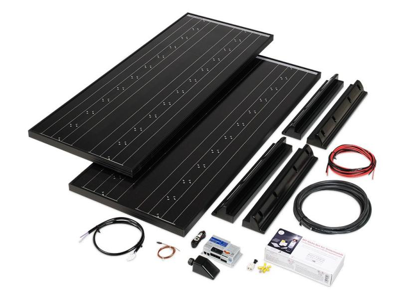 Dometic Bttner MT 260-CDS Kit  - This complete CDS POWER LINE system works with two 130 watt high-end solar modules. A new type of connection technology makes them significantly less sensitive to partial shading than conventional solar modules.