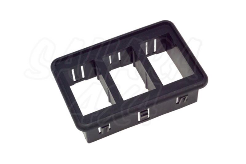 Soporte 3 Interruptores tipo ARB - Soporte para 3 botones tipo ARB