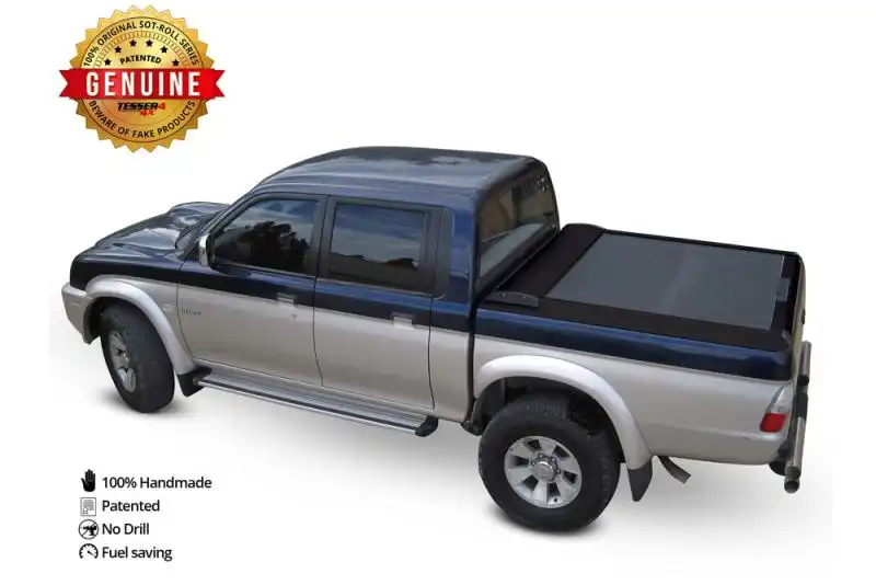 Rolling cover aluminum black matt (double cabin) for Mitsubishi L-200 1996-2006 - For dual cab