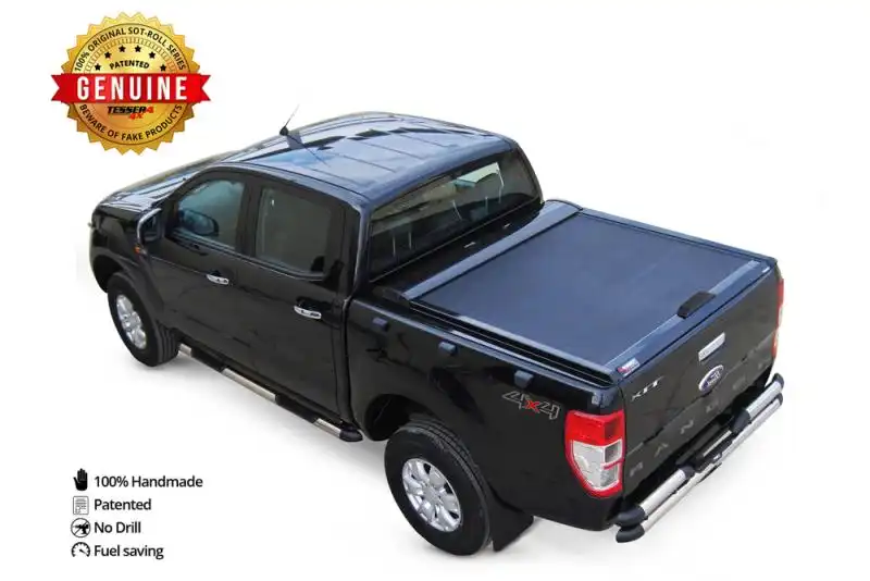 Persiana de aluminio enrollable negro mate (doble cabina) para Ford Ranger/Mazda BT50 2006-2012 - Para doble Cabina