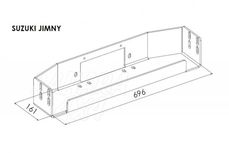 Soporte de cabrestante Suzuki Jimny (2005 - 2012) - Consultar homologacion antes de montar