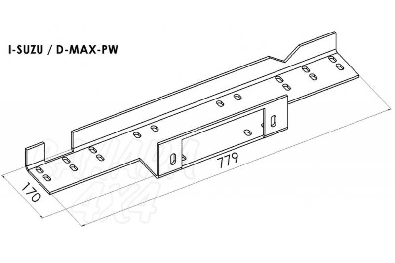 Hidden winch mounting plate - Isuzu D-Max (2007 - 2011) - 