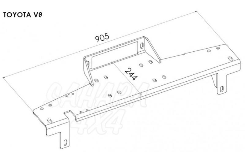 Soporte de cabrestante Toyota Land Cruiser V8 (2012 - 2017)