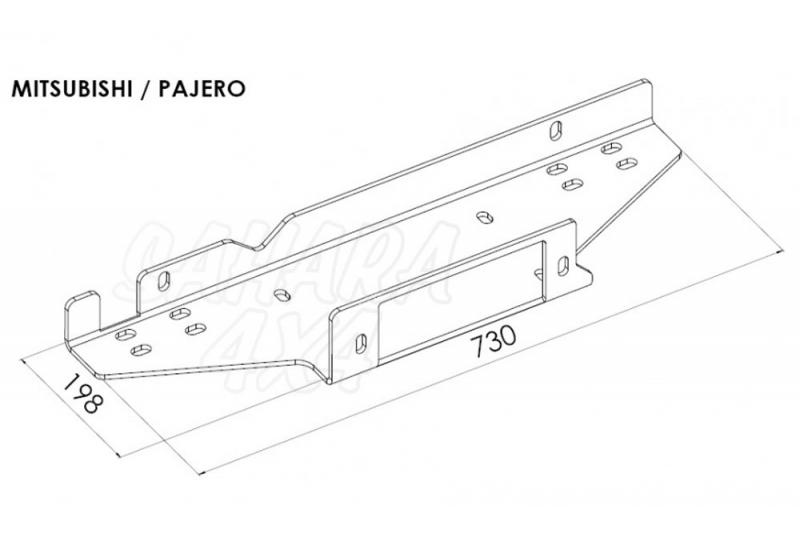 Soporte de cabrestante Mitsubishi Pajero (2015 -) - 