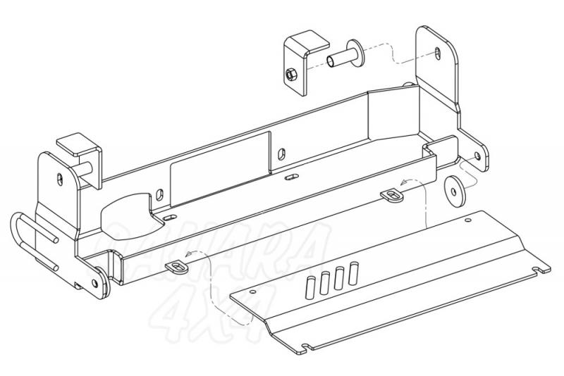 Soporte de cabrestante Mitsubishi L200 (2015 - 2018) - 