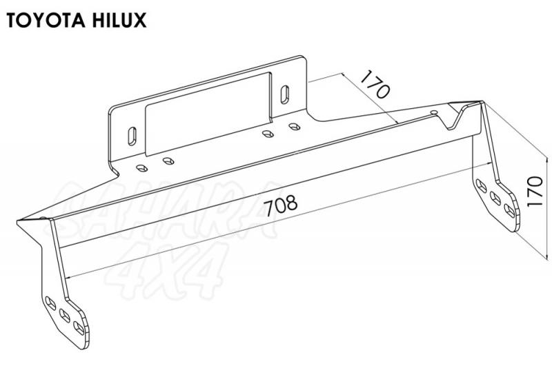 Hidden winch mounting plate - Toyota Hilux (2015 - 2018)