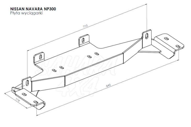 Soporte de cabrestante Nissan Navara NP300 (2015 -) - 