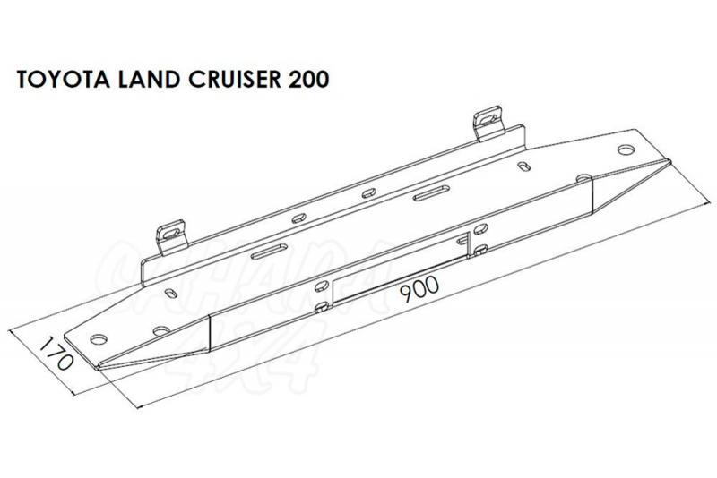 Hidden winch mounting plate - Toyota Land Cruiser V8 (2007 - 2012)