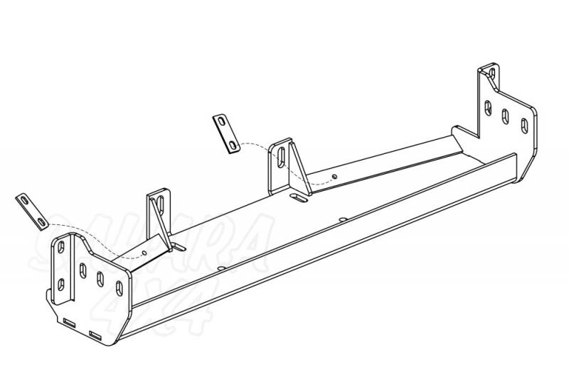 Hidden winch mounting plate - (EURO 6.2) - Toyota Hilux (2018 -)