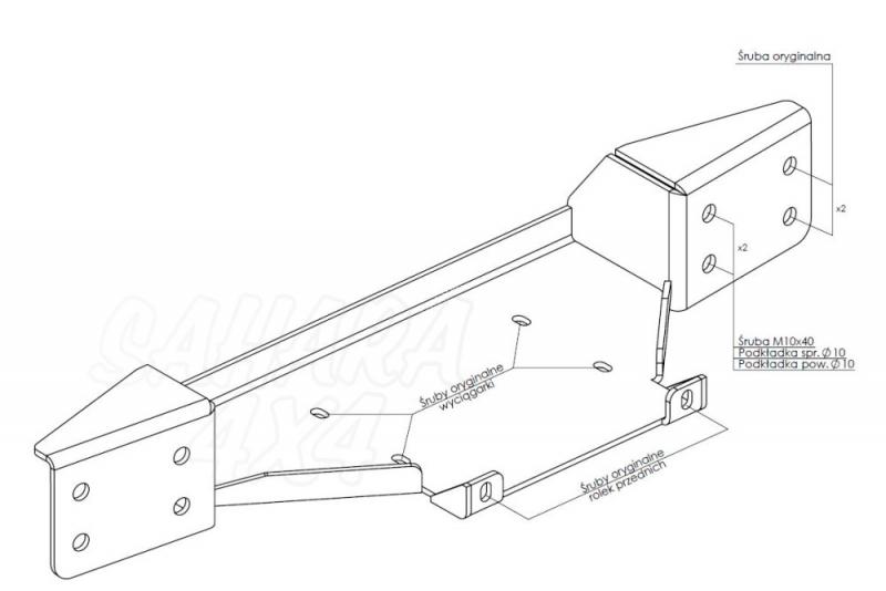 Soporte de cabrestante Ford Ranger Raptor (2019 -) - 