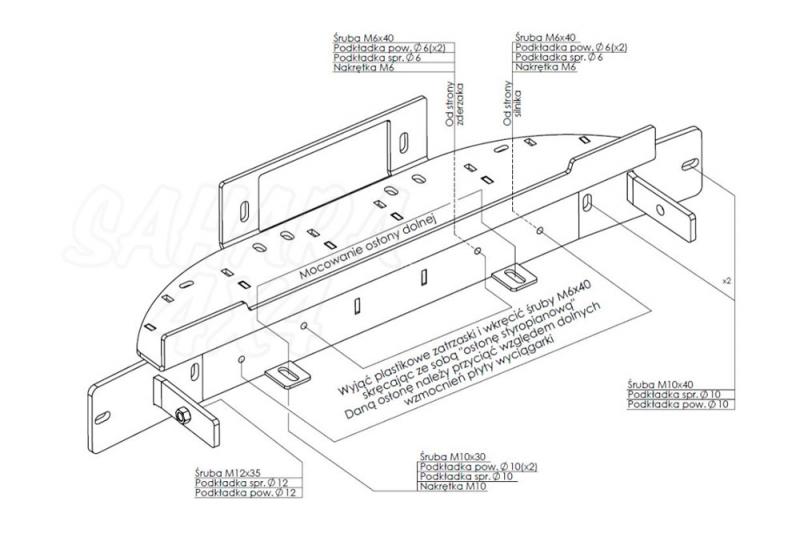 Hidden winch mounting plate - Ford Ranger (2019 -)