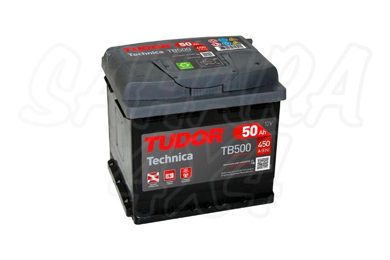 Bateria TUDOR Technica TB500 50 AH , Positivo Derecha - LONGITUD: 207 MM ANCHO: 175 MM ALTURA: 190 MM