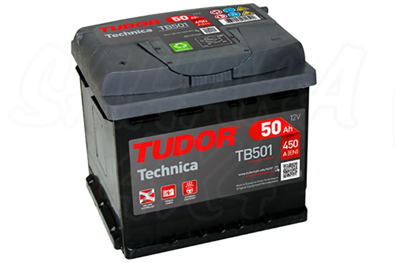 Bateria TUDOR Technica TB501 50 AH , Positivo Izquierda - LONGITUD: 207 MM ANCHO: 175 MM ALTURA: 190 MM