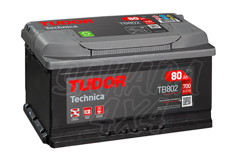 TUDOR Technica Battery TB802 80 AH, RIGHT  +