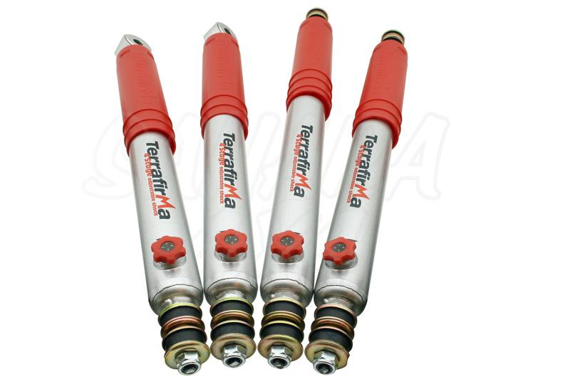 Amortiguadores regulables en 4 posiciones para Discovery II - Kit de 4 amortiguadores regulables. Terrafirma STAGE 4 amortiguador +3